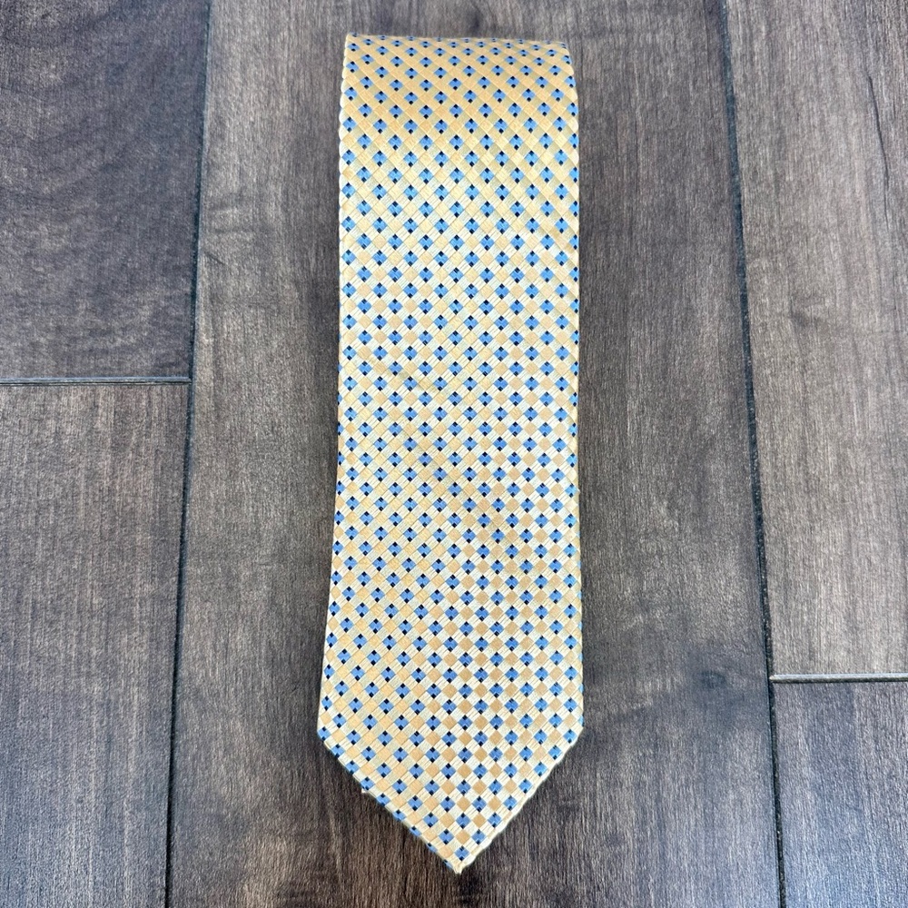 Michael Kors Classic Gold Yellow Tie - 100% Silk